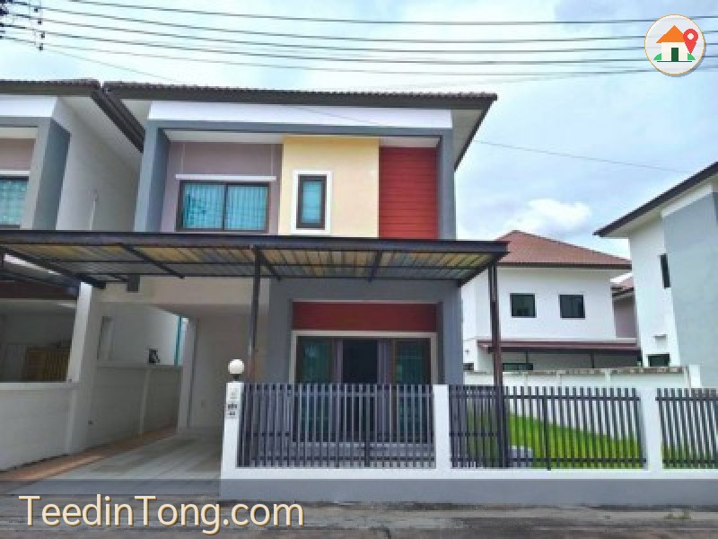 บ้านแฝด 2 ชั้นพานทองชลบุรี สภาพใหม่พร้อมเข้าอยู่ หมู่บ้านเมอร์ริเดียน พาร์ควิวล์ พานทอง ชลบุรี