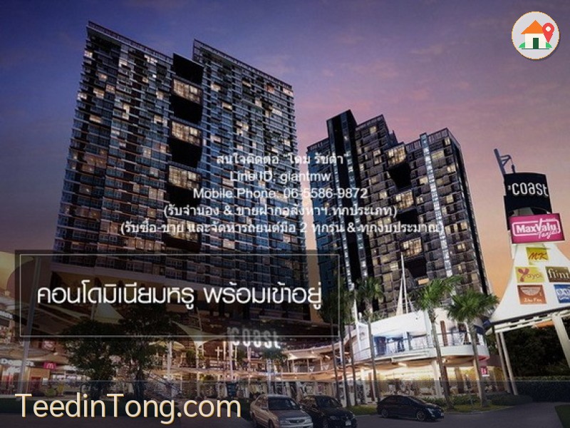 DSL-780 ให้เช่า คอนโด The Coast Bangkok เดอะ โคสต์ แบงค็อก 22000 บาทต่อเดือน ชั้นทั้งหมด 39 ชั้น กรุงเทพ บางนา ใกล้กับ ตลาดสี่แยกบางนา