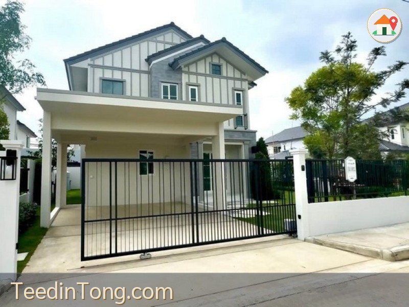 ให้เช่าบ้านเดี่ยว 2 ชั้น หลังมุมสวย หน้าบ้านวิวสระน้ำ (Lake View) โครงการ Villaggio 3 ศรีนครินทร์ บางนา 4 ห้องนอน 3 ห้องน้ำ 2 ที่จอดรถ