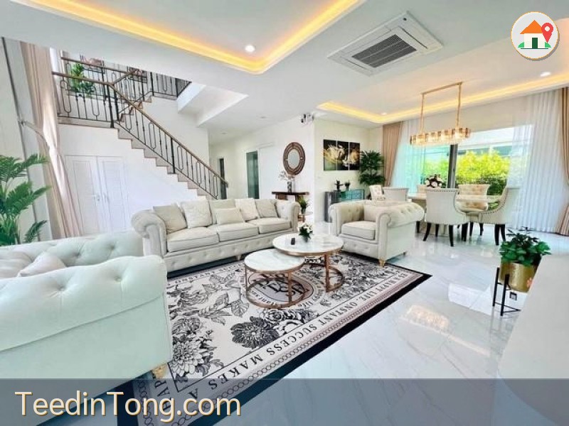ให้เช่าบ้านเดี่ยว ย่านบางนา กม.5 หมู่บ้าน แกรนดิโอ บางนา ตกแต่งสวยพร้อมพักอาศัย
