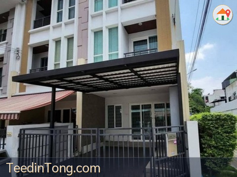 ให้เช่าทาวน์โฮม 3 ชั้นหลังมุม 3 ห้องนอน หมู่บ้านกลางเมือง S-Sense พระราม9-ลาดพร้าว ซอยลาดพร้าว 84 ใกล้เลียบด่วน เหม่งจ๋าย