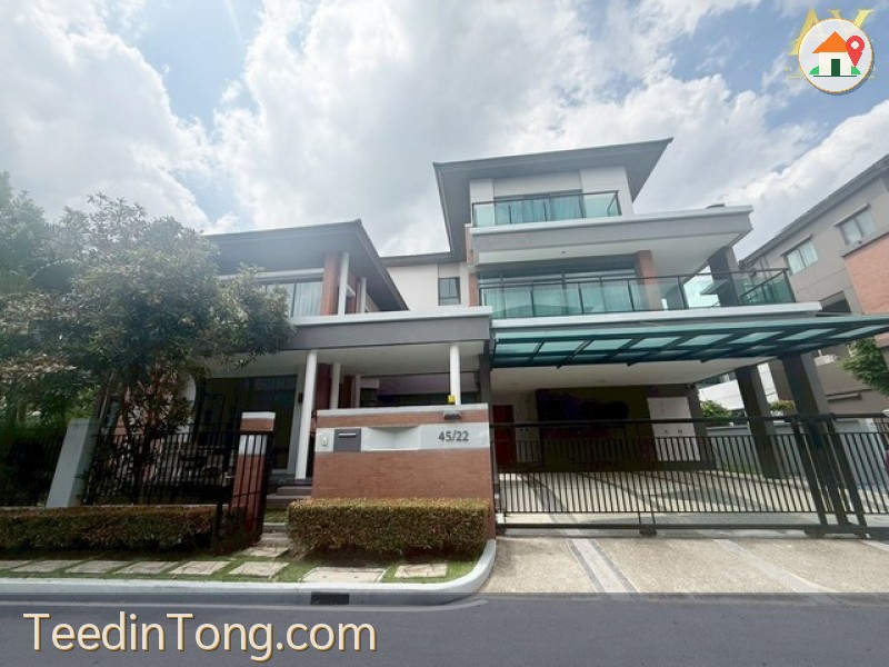 หลังเดียวจบ! บ้านเดี่ยวหรู 3 ชั้น แกรนด์ บางกอก บูเลอวาร์ด พระราม9 153 ตร.ว แอร์ฝังฝ้า+แอร์ผนังรวม 13 ตัว มี Solar Cell ให้พร้อม เพียง 41 MB