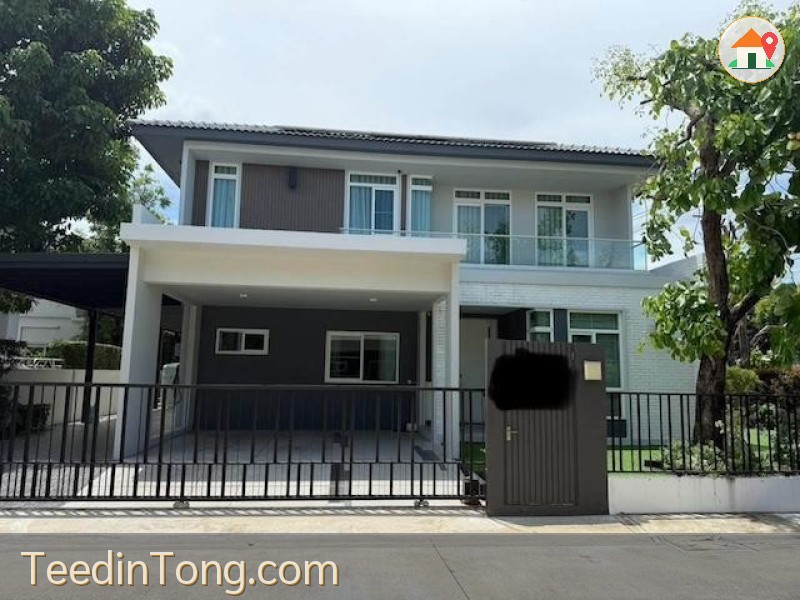 HR 10476 ให้เช่าบ้านเดี่ยว 2 ชั้น มัณฑนา 2 บางนา กม.7 บ้านหลังใหญ่พร้อมโซลาร์เซลล์และ EV Charger ใกล้เมกาบางนา