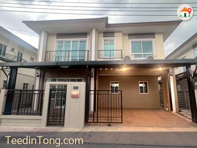 ขายบ้านเดี่ยว หมู่บ้านภัสสร เพรสทีจ พัฒนาการ 38 ใกล้แอร์พอร์ตลิงค์หัวหมาก พื้นที่ 51.9 ตร.ว.