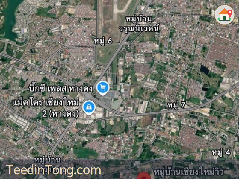 ขายที่ดิน 8 ไร่ 71 ตรว ผังเหลือง ตำบลสันผักหวาน หางดง เชียงใหม่ ( แม่เหี๊ยะ ) ใกล้สนามบิน