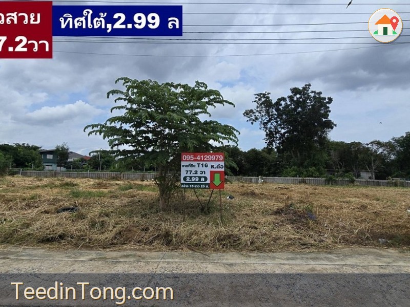 ขายที่ดินแปลงสวยหมู่บ้านลานทองปากเกร็ดเสมือนอยู่แจ้งวัฒนะเมืองทองธานีใกล้นิดเดียว 77.2 ตารางวาแปลงนี้สวยทิศใต้ต้องไปดูสนใจเกือบจะหมดแล้ว ของดีสร้างบ้านสวย