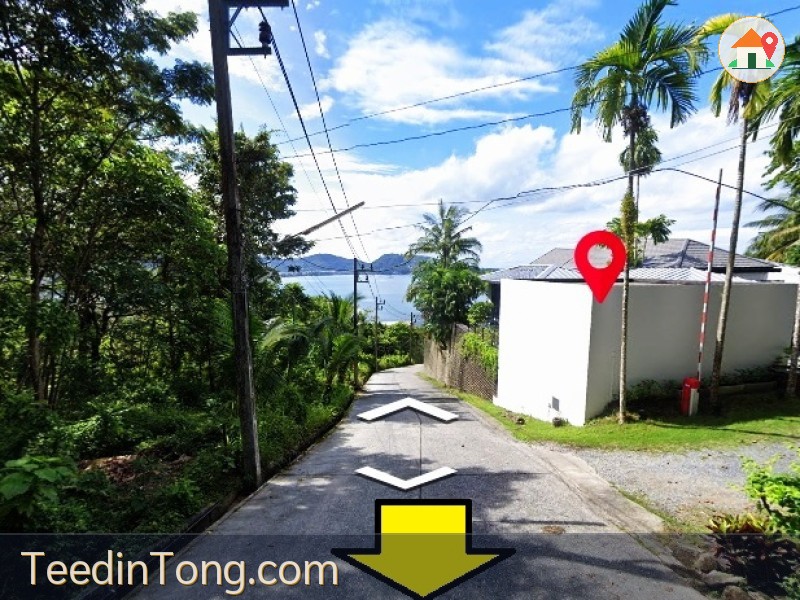 ขายที่ดินติดหน้าผา 3-2-59.5 ไร่  Rai  Cliffside Land for Sale  หายาก สวย SEA VIEW แปลง GOLDEN LAND  Kalim Beach  Patong Beach ใกล้เลย ซอยบารมี 8/1The uphill vehicle for Soi Baramee 8/1
