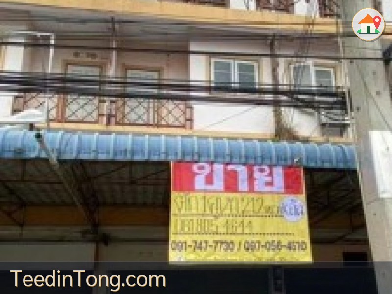 ขายถูก อาคารพาณิชย์ 3 ชั้นครึ่ง ใกล้โรงพยาบาลบ้านแพ้ว ติดถนนหลัก เส้นบ้านแพ้ว–พระประโทน