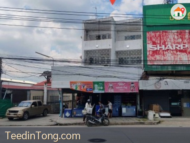 ขายอาคารพาณิชย์ 3 ชั้น ตึกริม 2 คูหา ติดถนนใหญ่ 8 เลน ใกล้แยกปทุมวิไล 900 เมตร