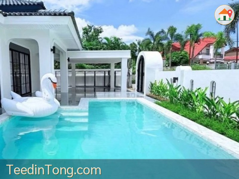โครงการหมู่บ้านพัทยาทรอปิคอล 2  บ้านเดี่ยวชั้นเดียว สไตล์โมเดิร์นคลาสสิก