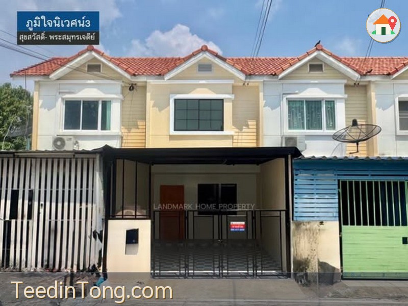 lN-181 ขายทาวน์เฮ้าส์ 2 ชั้น รีโนเวทใหม่ แต่งครบพร้อมเข้าอยู่ มบ.ภูมิใจนิเวศน์3 โครงการ4 สุขสวัสดิ์- พระสมุทรเจดีย์ เนื้อที่ 16 ตรว