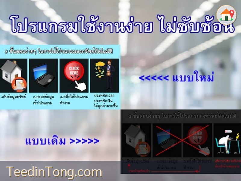 โปรแกรมโพสต์ประกาศอสังหาฯ ลงครั้งเดียว กระจายกว่า 100 เว็บไซต์ ไม่ต้องลงข้อมูลซ้ำ ช่วยลดเวลาให้นักขาย เริ่มเพียง 1,200 บาท/เดือน ขายโปรแกรม