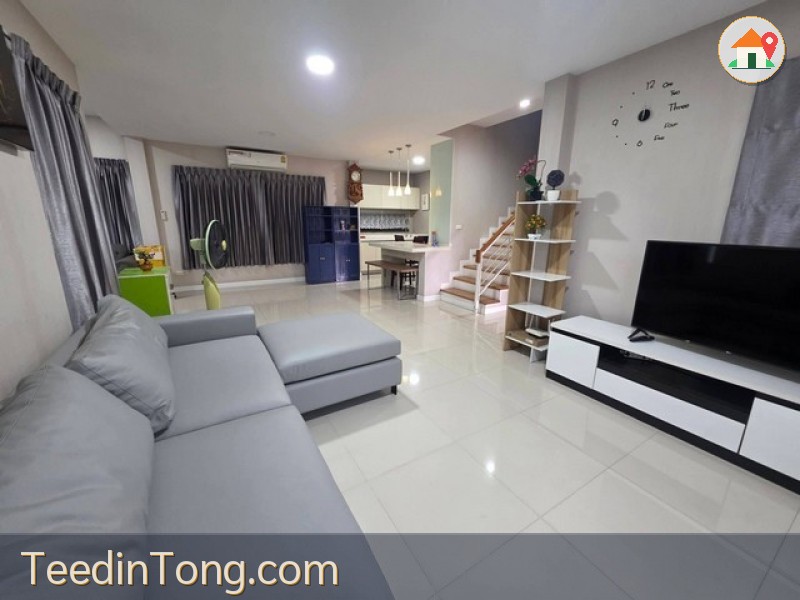 รหัสC7305 บ้านเดี่ยวตกแต่งพร้อมอยู่ย่านสุขาภิบาล 5 หมู่บ้านมัณฑนา เลค วัชรพล เฟอร์ครบพร้อมอยู่