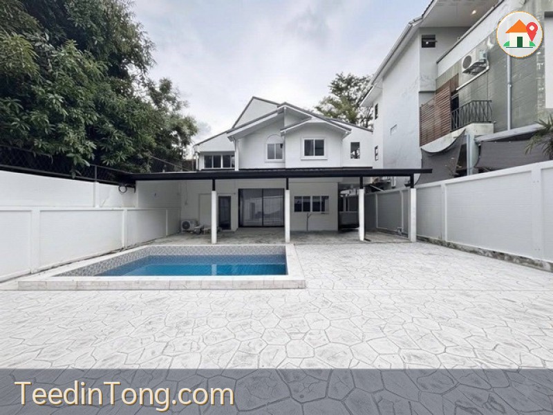 รหัสC7315 ให้เช่าบ้านเดี่ยวสระว่ายน้ำส่วนตัว ทำเลใจกลางเมือง ย่านลาดพร้าว สุทธิสาร ใกล้ MRT ห้วยขวาง