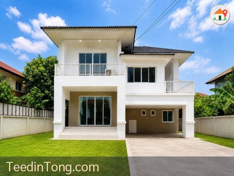 รหัสC7332 ให้เช่าบ้านเดี่ยวหลังใหญ่ หมู่บ้านLalin in the Park วัชรพล–พหลโยธิน เลี้ยงสัตว์ได้