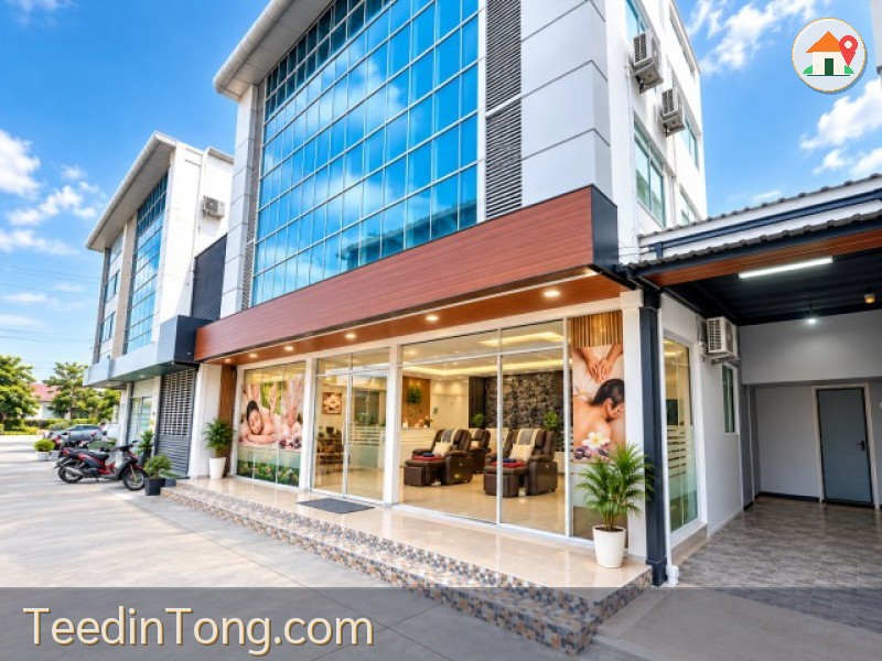 ถนนกิ่งแก้ว-ลาดกระบัง26-34 14นอน ลดค่าเช่ากว่า 50%  อาคารให้เช่า 4 ชั้น 3 คูหา ทำเลใกล้สนามบินสุวรรณภูมิ 2.45 กม. 55 ตร.ว. 680 ตร.ม.